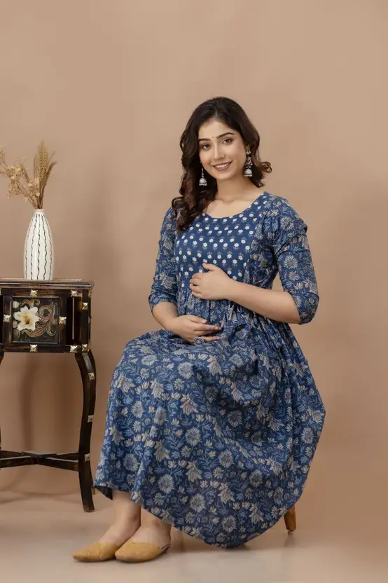 Women Printed Viscose Rayon Anarkali Kurta